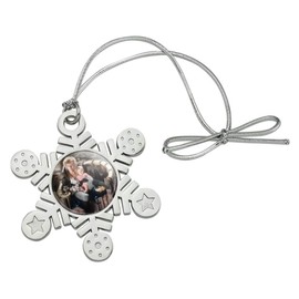 GRAPHICS & MORE Labyrinth Goblin King On Throne with Baby David Bowie Jareth Toby Metal Snowflake Christmas Tree Holiday Ornament