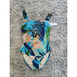 Beach Betty Women's Slimming Control Lace-Up Back One Piece Swimsuit - Beach Betty Multi M