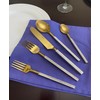 Vibhsa Golden Stainless Steel Flatware Set of 20 Pieces