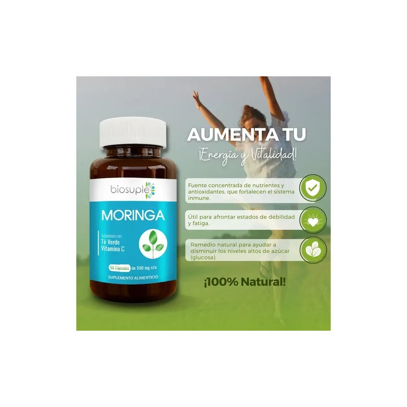 Suplemento Alimenticio Vitam. C Moringa Té Verde Biosuple