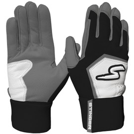 Stinger Sports Winder Series Batting Gloves - Adult Medium, Graphite/Black/White