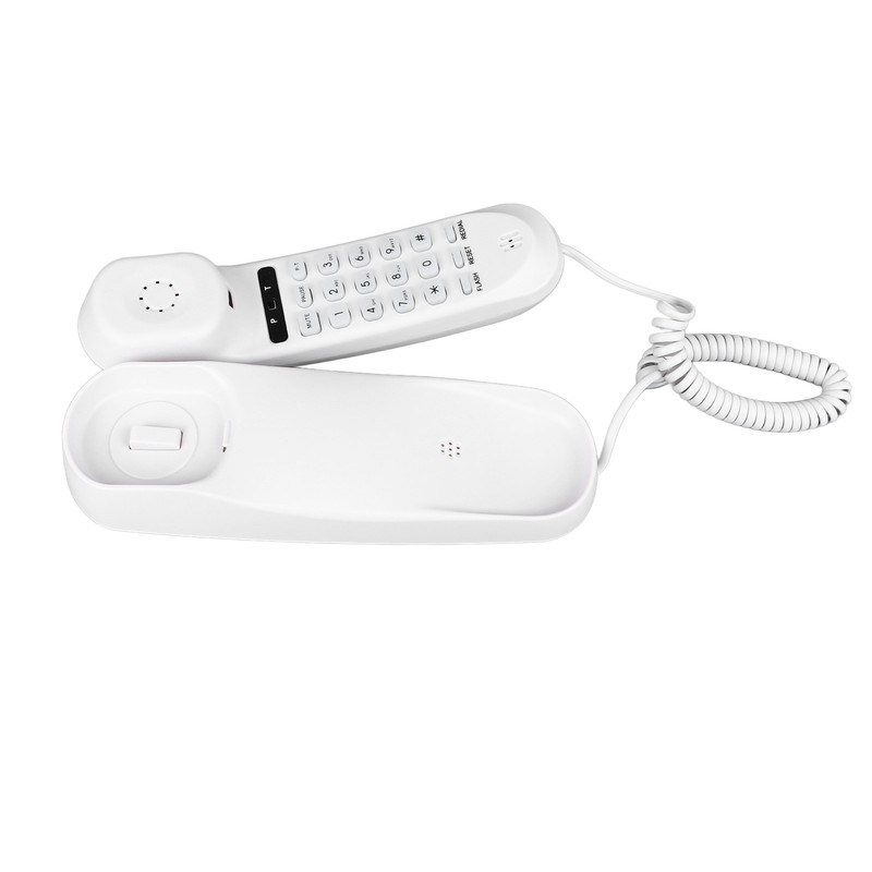 Wall Mountable Telephone Multifunctional Clear Sound Corded Landline Phone for