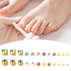 Press On Toenails for Women,Summer Reusable Toe Nail Tips -