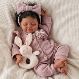 BABESIDE Lifelike Reborn Baby Dolls Black Girl – 20 Inch Lifelike Newborn Real Life Baby Dolls with Soft Weighted Body, Comfort Companion for Bedtime, Naptime & Emotional Support Gift for Kids Age 3+