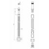 2X 80cm Long M10 x 3/8" Inch BSP Pair of