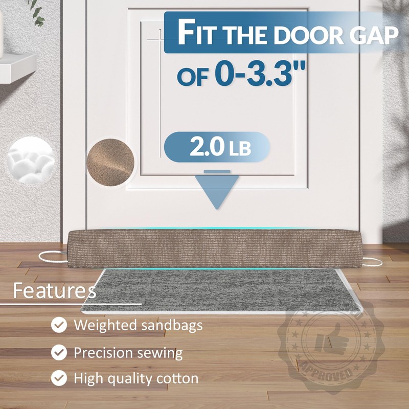 HIZH Heavy Under Door Draft Excluder,35.4" Door Draft Stopper,Suitable For