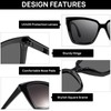 WEMOOTANTS Oversized Trendy Reading Sunglasses For Women 1.75+ Square UV