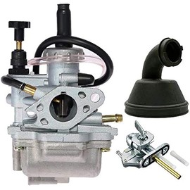 LT80 Carburetor for 1987-2006 Suzuki LT80 Quadsport ATV Carburetor Carb With Air Cleaner Intake Boot+Fuel Gas Petcock Tank Valve Switch Pump,by LIYYOO