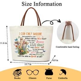 Christian Tote Bag Bible Tote, Butterfly Aesthetic Canvas Tote Bag, Christian Gifts for Women Mom Wife, Reusable Grocery Shopping Bags With Handles Foldable Shoulder Bag Beach Tote Cute Tote Bag -70