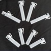25pcs White Plastic Adjustable Curtain Hooks, Clip-on Drapery Hooks with