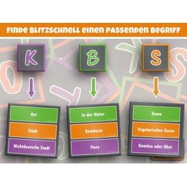 Gesellschaftsspiel - Stadt, Land, Family - Das fairste Kartenspiel Aller Zeiten - Stadt Land Fluss Lernspiel für Kinder ab 8 Jahren - Geschenk-Idee (Kartenspiel - 55 Karten)