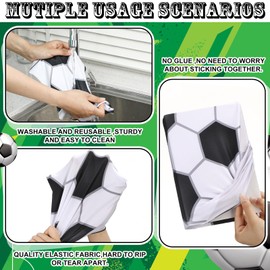 Zhanmai 8 Pcs Jumbo Book Cover Stretchable Nylon Fabric Book Protector Large Reusable Washable Cover for Paperback Notebook Hardcover Textbook up to 9 x 11 Inch (Ball)