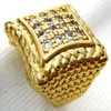 Ahappy-Size 8-15 Jewelry Men Wedding Engagement 18K Gold Filled Ring