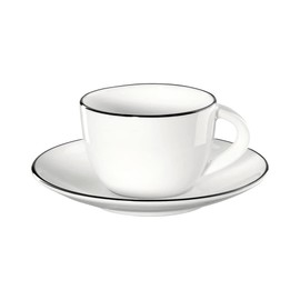 ASA à table ligne noir Espressotasse mit Untertasse 0,07 l weiß, 1930113
