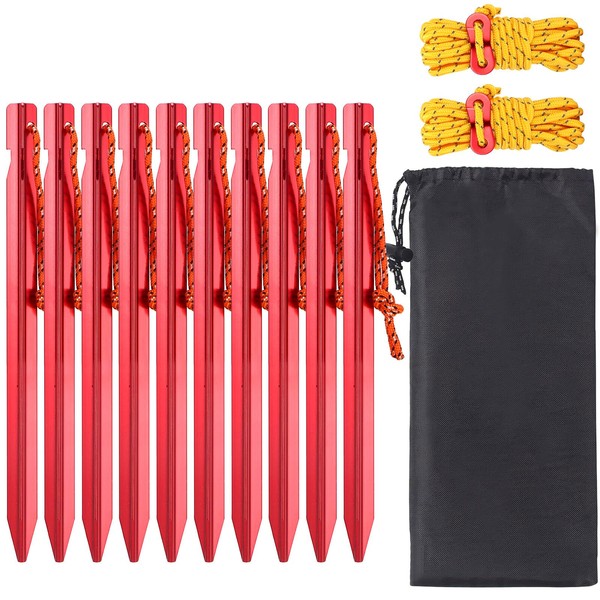 Tent Pegs 12PCS Heavy Duty Camping Stakes for Outdoor Tent