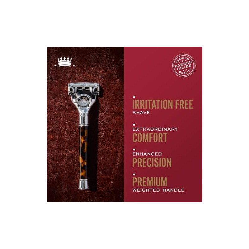 Cremo - Barber Grade Razor for men - Tortoise shell