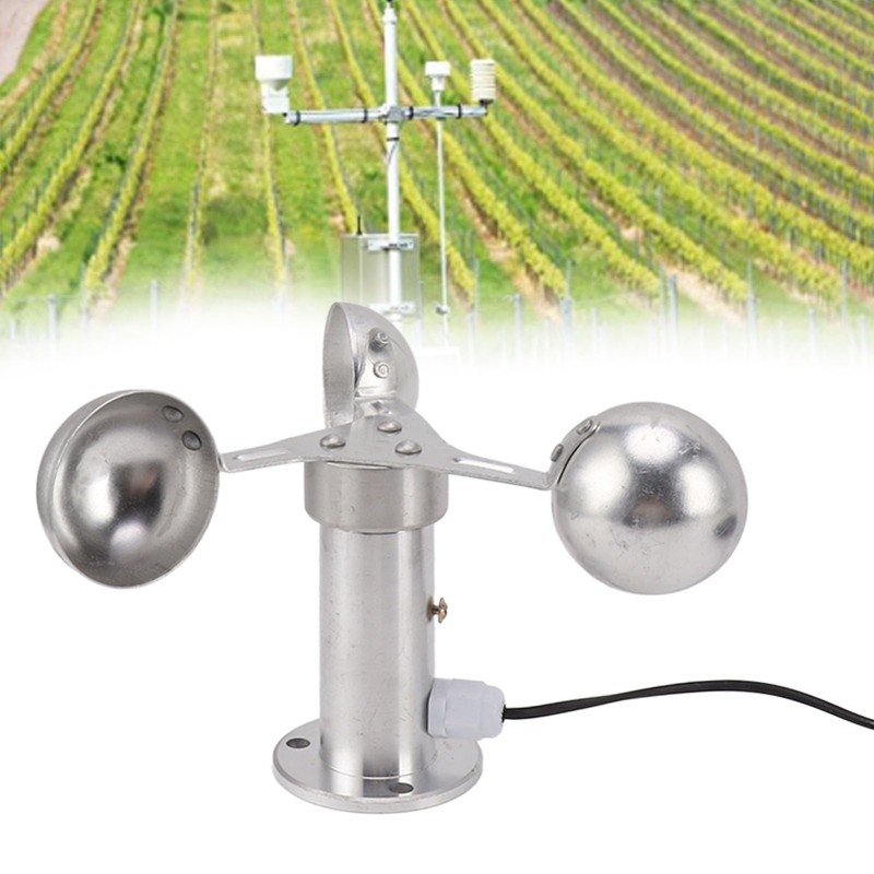 Tnfeeon Aluminum Alloy Anemometer Wind Speed Monitoring Sensor, Equipped with