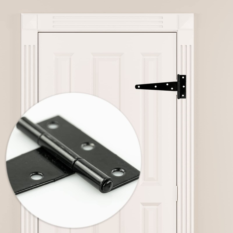 LAMXD 4 Pcs T Hinges, T-Strap Hinges, Metal Heavy Duty