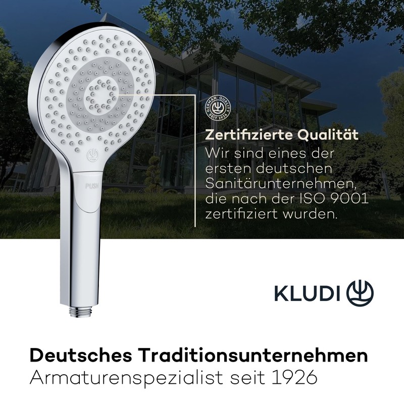 KLUDI -X3 Universal Shower Head Water-Saving Option Shower Head with