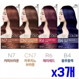 염색약 블루블랙 3개 Dye Blue Black 3 Pieces