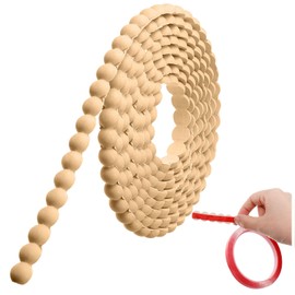 Leinuosen Flexible Molding Trim Peel and Stick for Walls Decorative Bead Pearl DIY Wall Trim for Bathroom Mirror Frame Border Backsplash Ceiling Cabinet TV Wall Edge(Wood,10ft /15 mm)