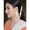 Aheli Kundan & Pearls Earrings with Chain Gift for Women