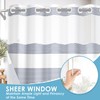 Nesphy No Hook Navy Blue Shower Curtain with Snap in