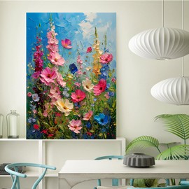 KEUASDV Diamond Painting Kits for Adults, Colorful Flowers 5D DIY Diamond Art Kits Full Drill Diamond Dots for Gift Wall Decor and Relaxation Gem Arts 12x16 inch