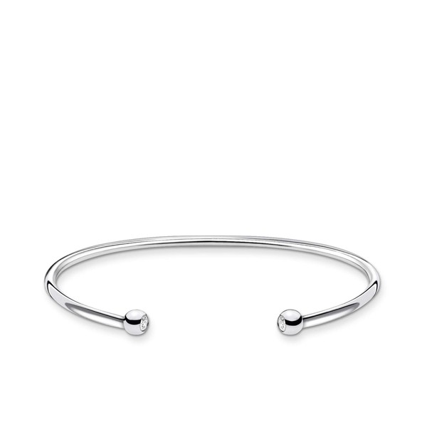 THOMAS SABO Bangle Balls with Stone 925 Sterling Silver AR103-051-14-L15.5