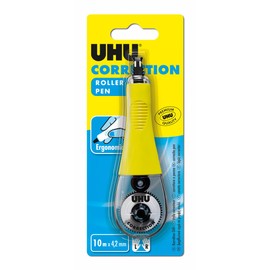 UHU Correction Roller, Ergonomic, Fast and Accurate, White, 10 m x 4.2 mm