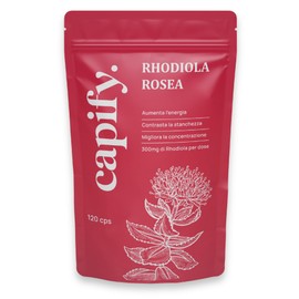 Capify. Rhodiola Rosea - Contro Stanchezza Fisica e Mentale - Estratto di Rodiola Rosea ad Alto Dosaggio - 120 capsule - Made in Italy