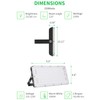 Viugreum 100W LED Flood Light, 8000LM 3000K Warm White, Slim