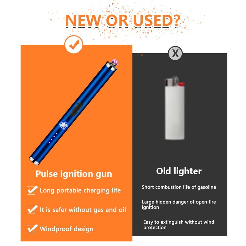 COMANYI Candle Lighter Rechargeable Dual Arc Plasma Lighter for Kitchen,