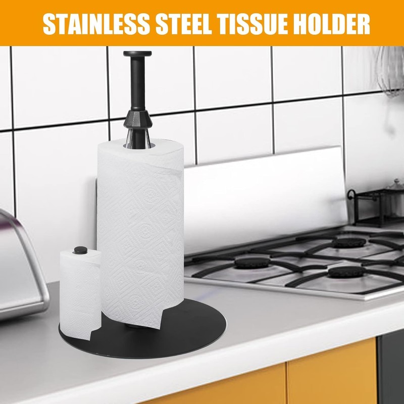 Paper Towel Holder Countertop Stainless Steel Paper Towel Dispenser Standing