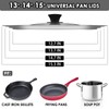 GDDGCUO 13-14-15 in Universal Pan Lid, Extra Large Stainless Steel