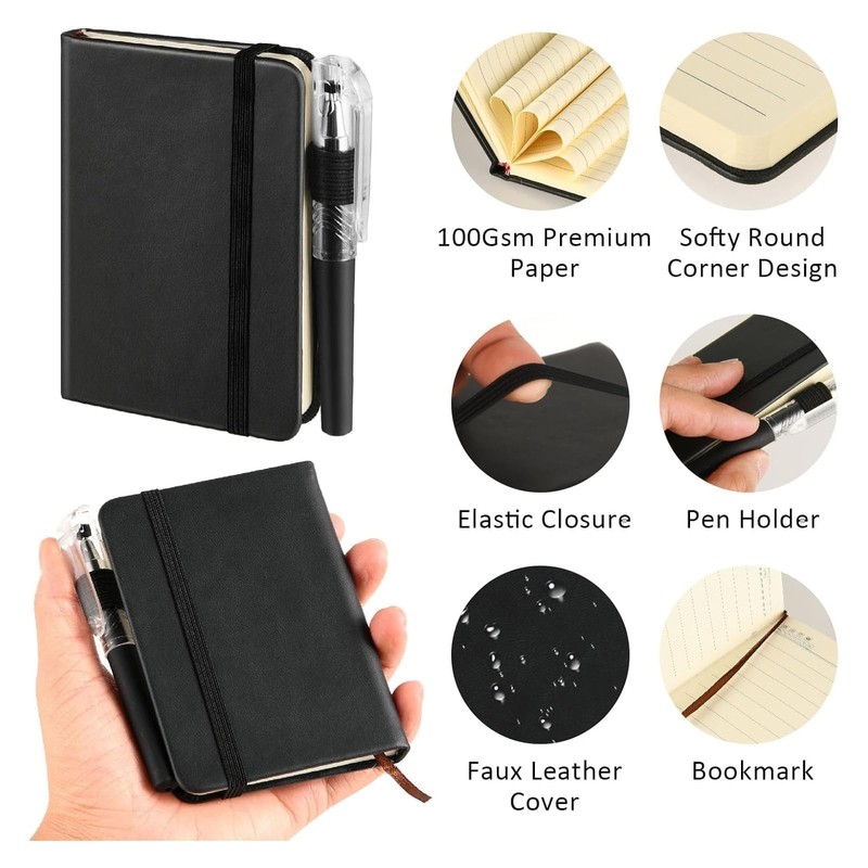 MZOYOURO Pocket Notebook, mini notebook, a7 notebook, pocket journal, for