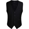 Hisdern Men's Formal Wedding Party Waistcoat, Plain Cotton Waistcoat -