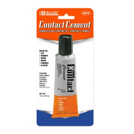 BAZIC Contact Cement Adhesive Glue 1 Oz. (30mL), Super Stong Bonds to Tile Rubber Wood Metal Formica Plastic, 1-Pack