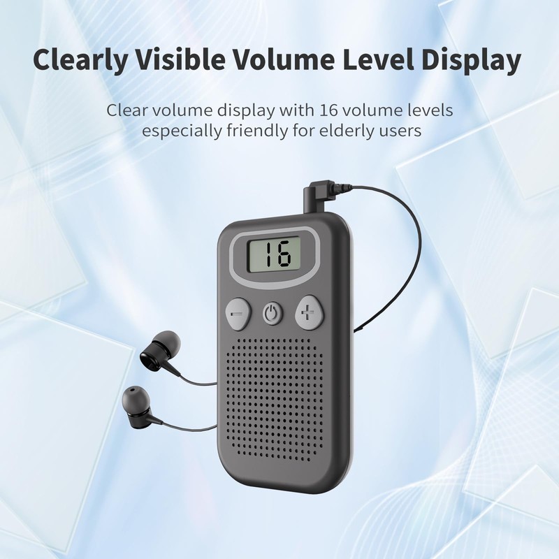 Hearing Aids For Seniors Hand Held Pocket Sound Amplifier with