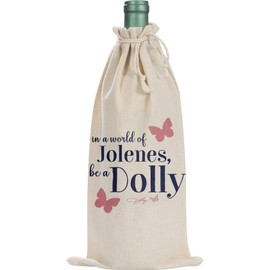 Dolly Parton Canvas Be A Dolly Wine Gift Bag, 3 ct