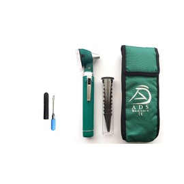 ADS Medi Care ADS Medicare Mini Otoscope ENT Optical Fibre LED Illumination Medical Diagnostic Examination CE Approved with Complimentary Ear Cleaner & Spare Bulb (Teal)