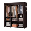 SORCEDAS Portable Closet Wardrobe Storage Organizer Metal Hanging Rack Non-Woven