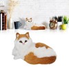 Simulation Furry Cat Figurine Home Cute Funny Synthetic Fur Cat