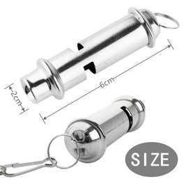 2 Pcs Metal Police Whistle with Lanyard Security Metal Whistle or Referees Coaches Training Teachers Super Loud Emergency Whistle for Hike Climb Camp Outdoor