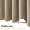 MIULEE Linen Shower Curtain with 12 Metal Hooks Modern Heavy