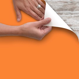 Magic Cover Self-Adhesive Vinyl Shelf and Drawer Liner, 18" x 16', Orange (16F-18871-06)