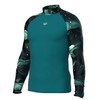 ARENA Men's Vest L/S Allover Rash Guard Shirt, Eden Green-black