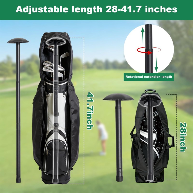 Golf Travel Bag Support Pole 28-41.7 Inch Adjustable Length Golf