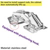 Qrity 4 PCS Cabinet Hinges Heavy Duty Lid Stay Hinges,