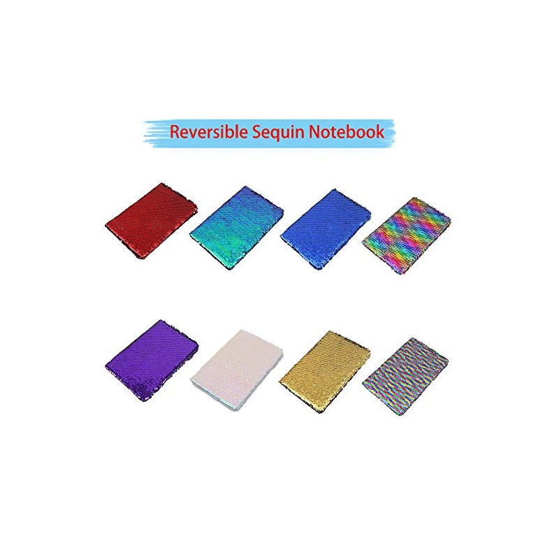 Green Colourful A5 Reversible Sequin Notebook Diary, Sparkling Shiny Glitter